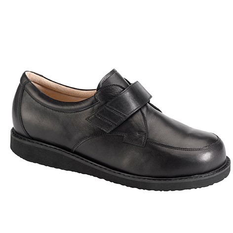 3385.9800 Piedro Mens Diabetic Shoes Black Leather Velcro.jpg