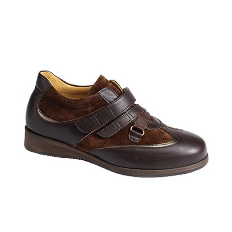 3471.1500 Piedro Womens Dress Shoes Brown Leather & Nubuck Velcro.jpg