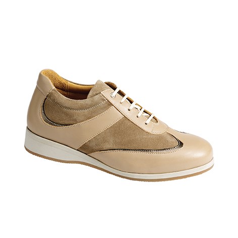 3461.1603 Piedro Womens Dress Shoes Taupe Leather & Nubuck Lace.jpg