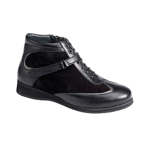 3481.9800 Piedro Womens Ankle Boots Black Leather & Nubuck Lace.jpg