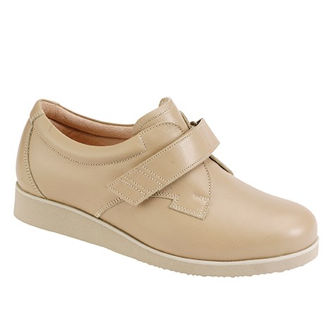 3335.1600 Piedro Ladies Diabetic Shoes Taupe Leather Velcro.jpg