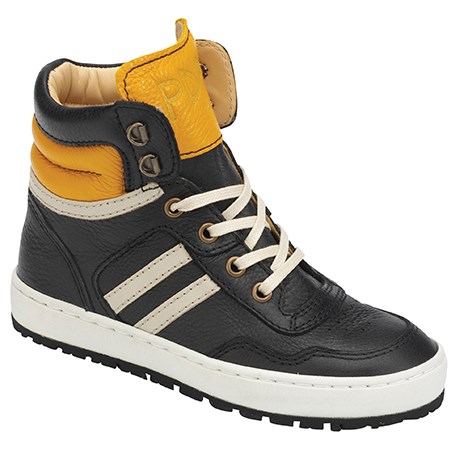 2123.9807 Piedro Hi Tops Sports Black Yellow Beige Combo Lace.jpg
