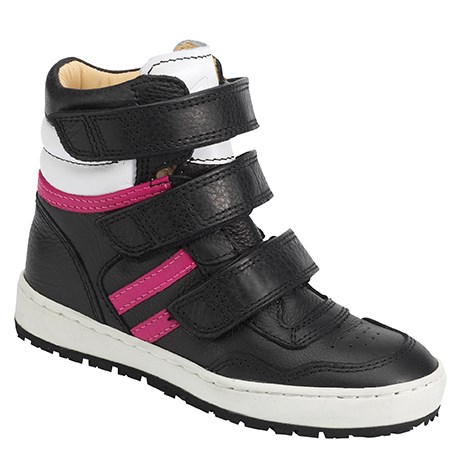 2133.9826 Piedro Hi Tops Sports Black White Fuchsia Leather Velcro.jpg